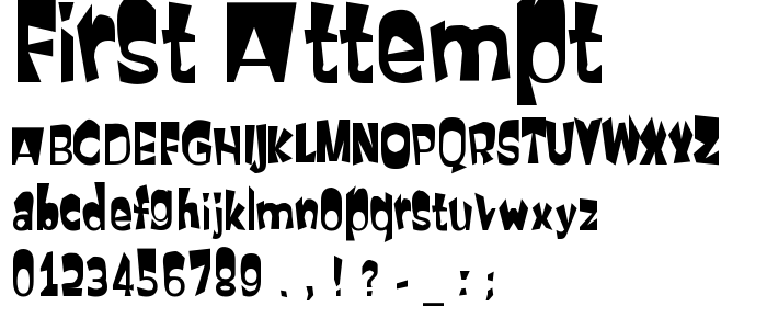 First Attempt font